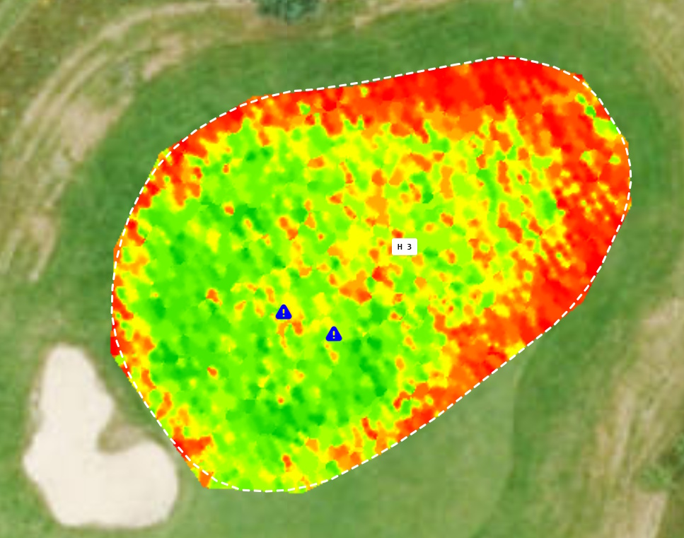 Biometric heatmap of Heelsum greens